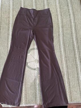 HALARA Women's Deep Plum Flared Trousers